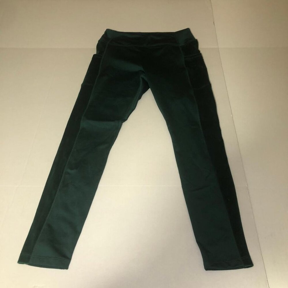 Victoria Secret Pink Active Leggings Size Medium Green Pockets
